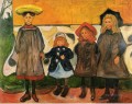 アルスガルドストランドの四人の少女 1903年 エドヴァルド・ムンク